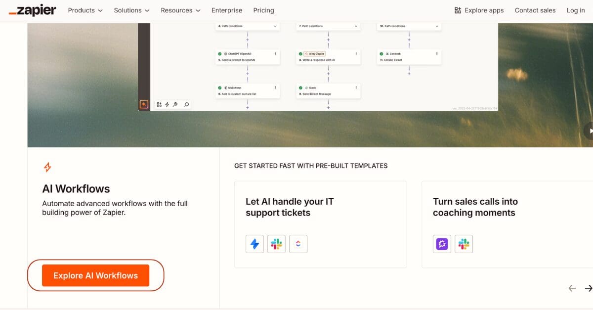 zapier ai worflow tool