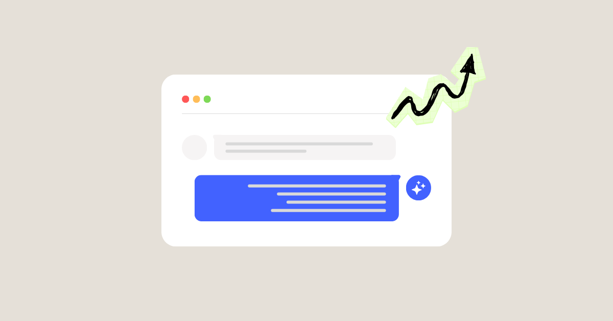 Illustration of an upward-trending graph with an arrow and a star icon, symbolizing growth and success in AI search rankings.